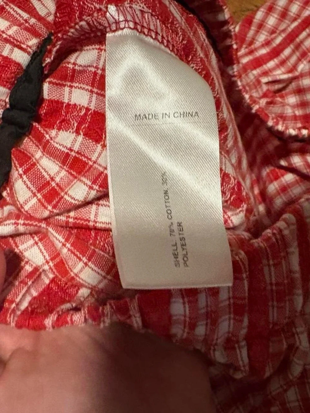 Cider adorable Red gingham midi skirt with lace trim med - Picture 7 of 8